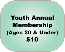 Youth Membership (age 20 and under)