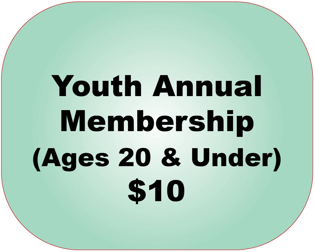 Youth Membership (age 20 and under)